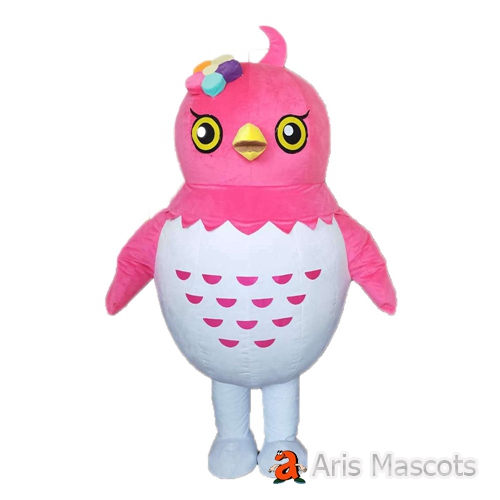 2m 6ft Inflatable Owl Mascot Costume Full Body Adult Size Fancy Dress Owl Blow up Birthday Outfit Carnival Costumes for Parades