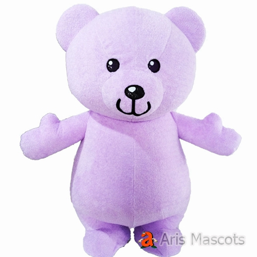 2m Inflatable Purple Bear Costume Adult Size Fancy Dress Blow up Suit Custom Made Mascot for Carnival Events