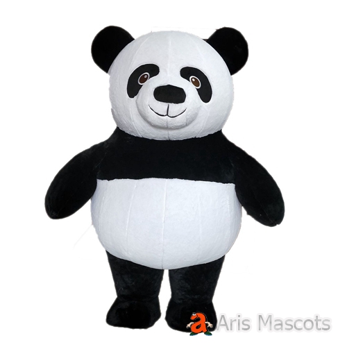 2m 6ft Lovley Panda Mascot Costume Inflatable Suit Big Head Panda Blow up Outfit for Outdoor Events and Festivals