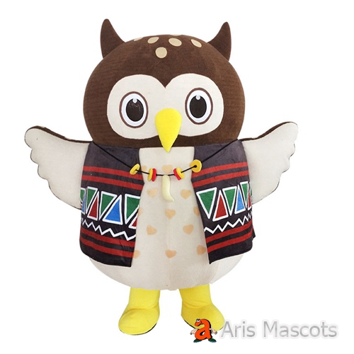 2m 6ft Inflatable Owl Mascot Costume Giant Blow up Owl Fancy Dress for Events and Festivals Adult Size Bird Cosplay Outfit