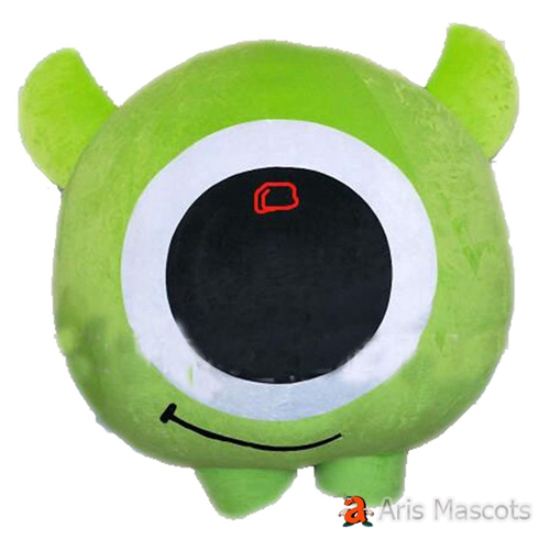 2m 6ft Lovely Inflatable Suit One Eye Green Monster Mascot Costume Full Body Adult Size Blow up Suit Halloween Fancy Dress