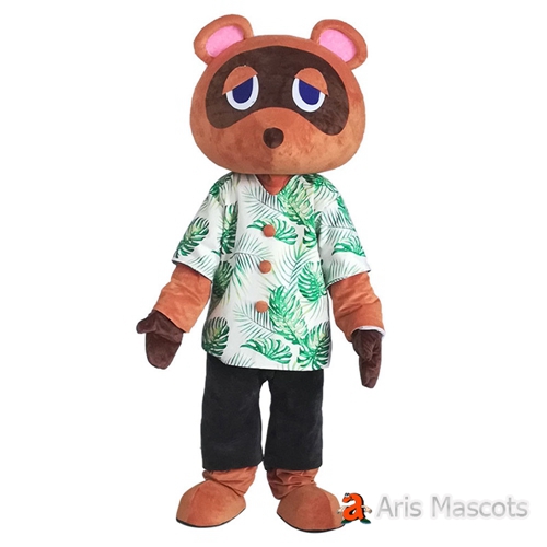 Cool Mascots Raccoon Fancy Dress Adult Size Full Body Outfit -Animal Character Cosplay Suit Raccoon