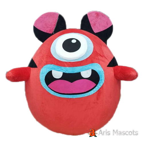 2m 6ft Lovely Big Mouth Monster Costume Red Color Full Mascot Adult Size Fancy Dress Inflatable Suit