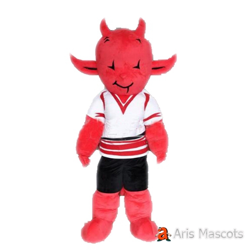 Full Mascot Costume Bull Outfit for Sports Team, Adult Size Ox Suit For School and College