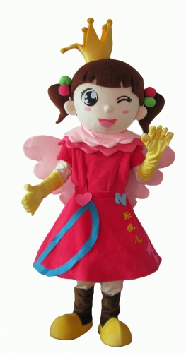 Lovely Girl Princess Costume Full Body Mascot Suit Adult Size Fancy Dress