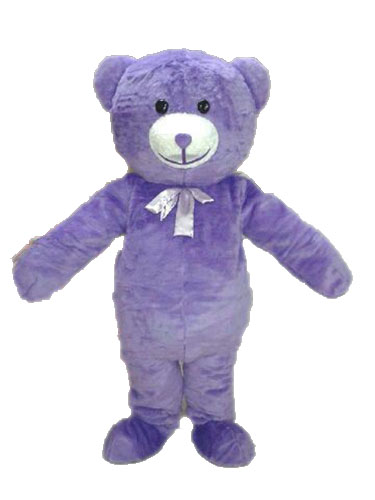 Adult Size Purple Bear Mascot Costume For Party Custom Team Mascots Full Body Plush Fur Suit Fancy Dress Carnival Costumes