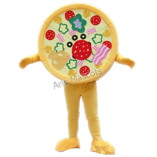 Pizza Mascot Costume Adult Size Fancy Dress Food Cosplay Suit