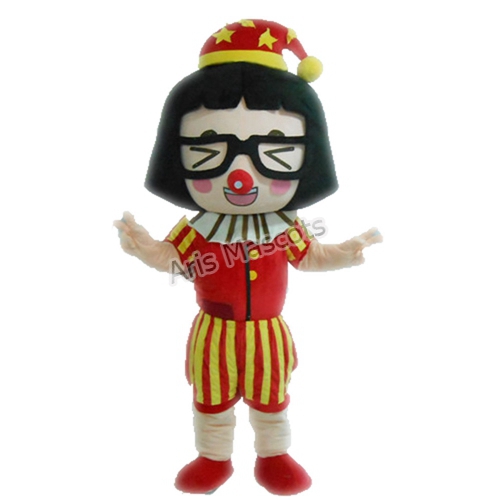 Clown Girl Fancy Dress Adult Mascot Costume for Events Party