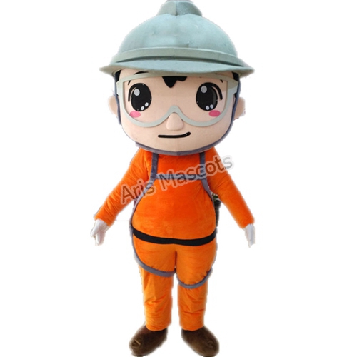 Fireman Costume Adult Full Mascot Suit-Disguise Fireman Suit