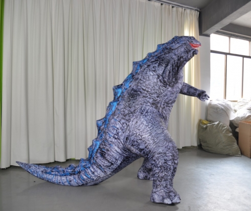 Inflatable Godzilla Dinosaur Costume Adult Size Blow up Suit Full Body Fancy Dress Halloween Outfit