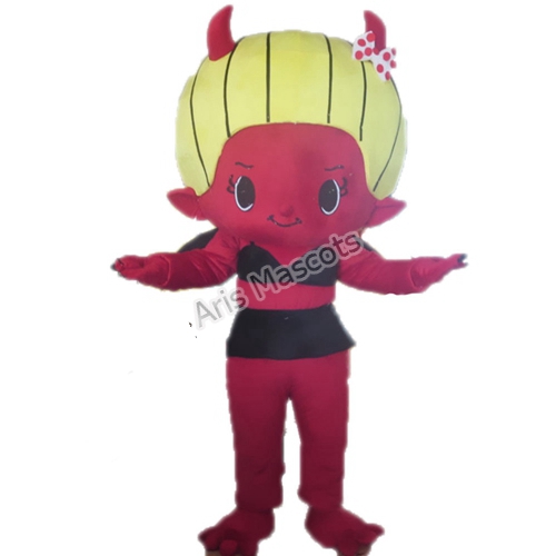 Big Head Baby Evil Mascot Costume Halloween Adult Full Plush Fur Suit