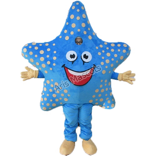 Blue Starfish Mascot Costume Professional High Quality Sea Animal Mascots