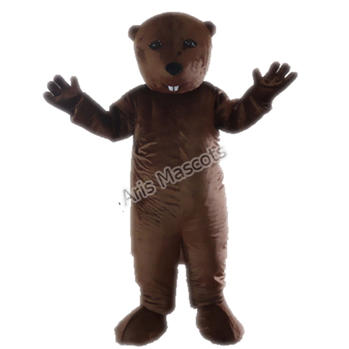Brown Beaver Mascot Costume School Mascots Made at Cheap Price