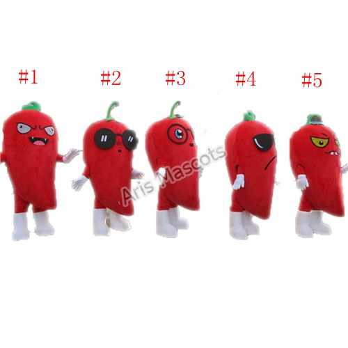 Hot Pepper and Chilli Mascot Costume Adult Vegetable Cosplay Dress