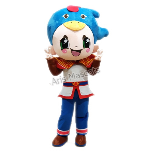 Lovely Girl Mascot Costume with Animal Character Hat for Festivals