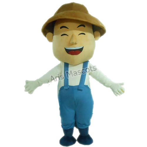 Smiling Farmer Mascot Costume Adult Size High Quality Mascots Production