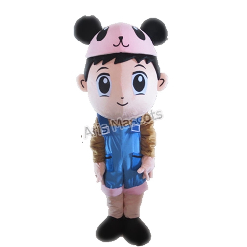 Custom Mascot Suit Cute Boy Costume with Panda Hat-Disguise Mascotte