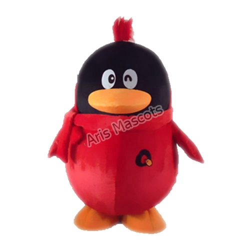 Giant Penguin Mascot Costume with Red Suit-Costumes and Mascots
