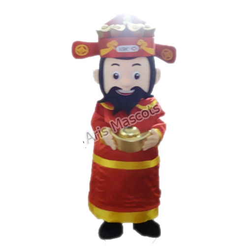 Traditional Chinese God of Fortune Costume Full Body Mascot Suit for New Year Events