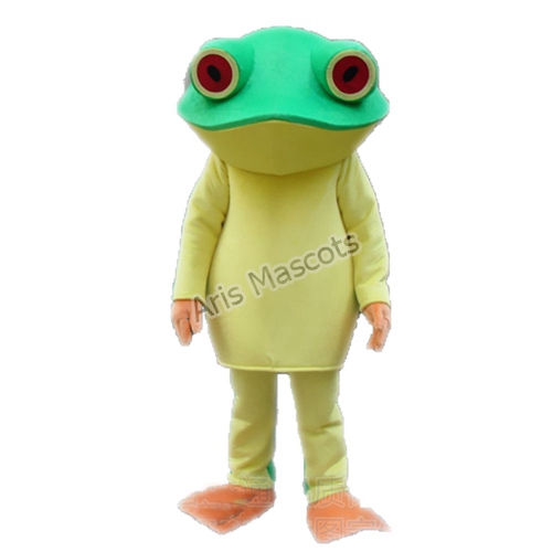 Adult Fancy Kermit Frog Mascot Costume Cartoon Mascot Life Character Costumes for Party Mascotte Mascota Arismascots