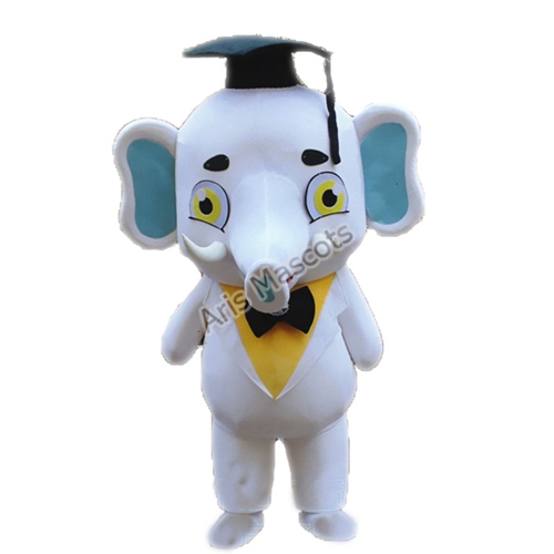 White Elephant Mascot Costume Professional High Quality Animal Mascots Maker at ArisMascots