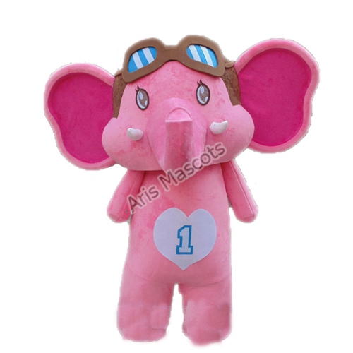 Giant Pink Elephant Mascot Costume Professional High Quality Animal Mascots Maker