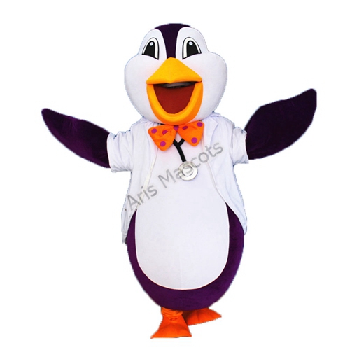 Penguin Mascot Costume with Big Smile Mascotte du pingouin