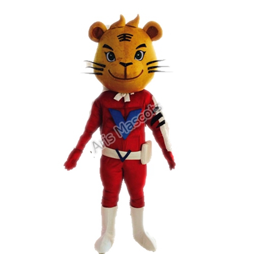 Smiling Tiger Mascot Costume Adult Full Body Plush Suit Custom Animal Mascots for Sports Team