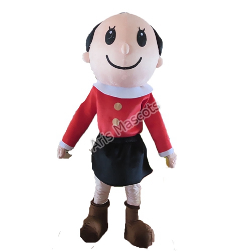 Adult Bald Man Mascot Costume for Events Custom People Plush Fur Suit