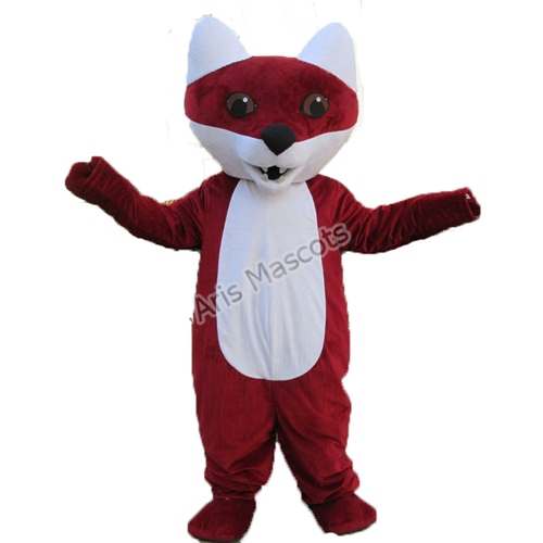 Red and White Lovely Fox Mascot Costume for School and College Mascotte du renard