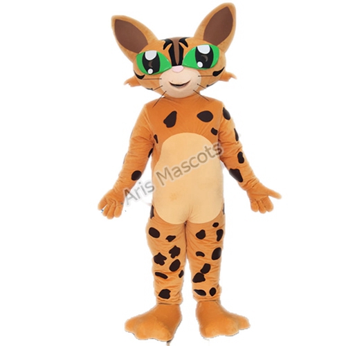 Big Eyes Leopard Mascot Costume Adult Full Body Plush Suit Mascotte Léopard