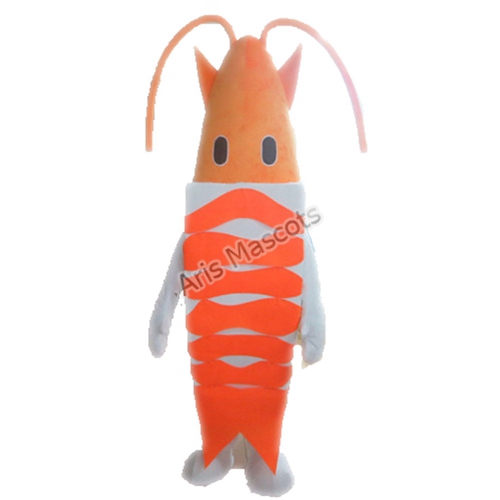 Full Body Shrimp Mascot Costume Adult Fur Plush Suit Ocean Animal Mascots Mascota del camarón