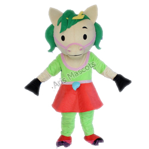 Cosplay Girl Horse Mascot Costume for Carnival Parades  Mascota del caballo