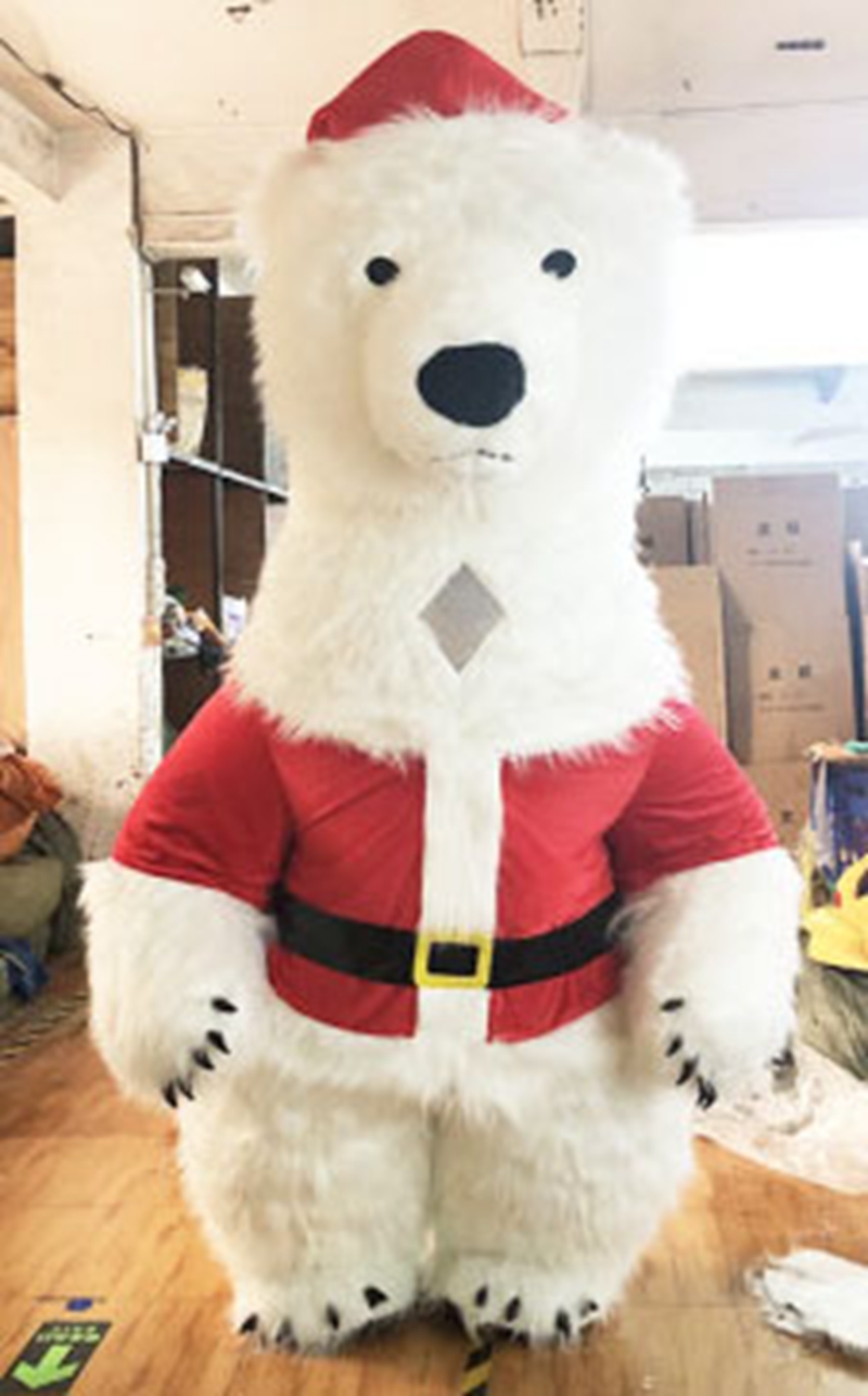 Inflatable Polar Bear Costume Full Body Adult Size Fancy Dress Polar