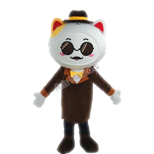 Cool Cat Mascot Costume Adult Full Fancy Dress for Entertainments and Stages