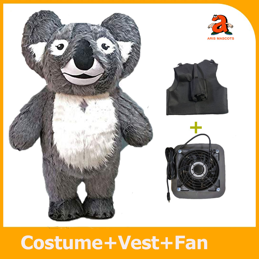 Huge Inflatable Koala Costume Big Round Koala Blow Up Suit Adult Size