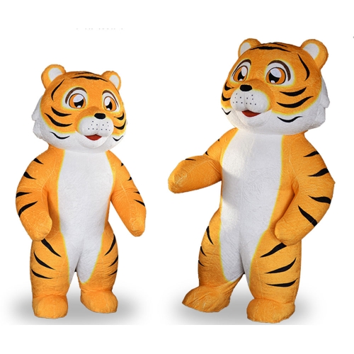2m /2.6m 6ft/8ft Giant Smiling Inflatable TIger Costume Adult Blow Up Fancy Dress for Events and Party