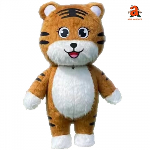 2m/2.6m (6ft/8ft)  High Quality Inflatable Tiger Costume, Adult Size Blow Up Tiger Cosplay Dress up for Events