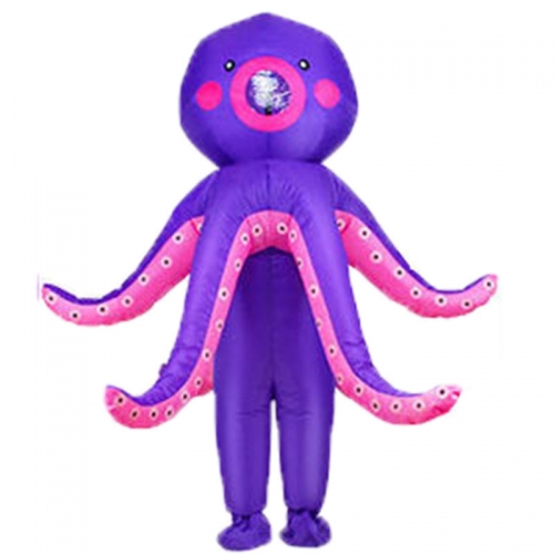 Adult and Kids Size Inflatable Octopus Costume Blow Up Fancy Dress Full Body