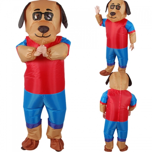 Adult Dog Inflatable Costume, Dog Blow Up Fancy Dress Up for Entertainments