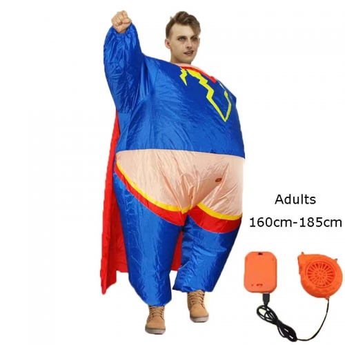 Adult Inflatable Superhero Costume Fancy Blow Up Dress Halloween Suit