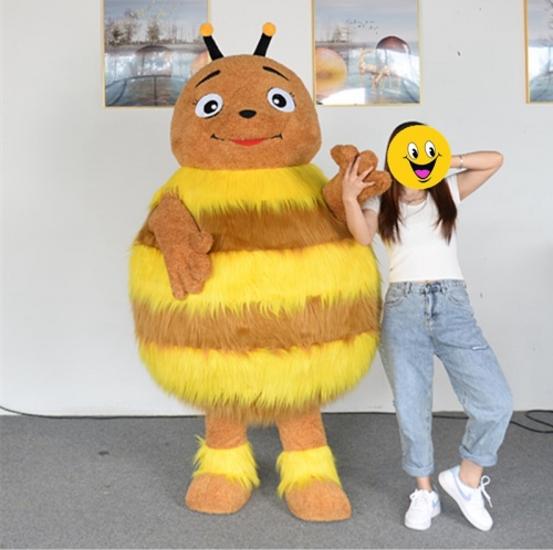 2m /6ft  Inflatable Honey Bee Costume Adult Full Body Mascot Suit Inflated Suit Halloween Honeybee Dress