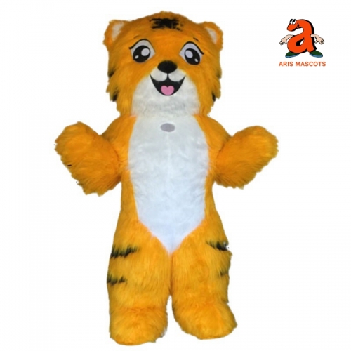 Giant Inflated Tiger Costume Adult Walking Mascot Inflatable Suit Funny Animal Character Cosplay Dress for Events