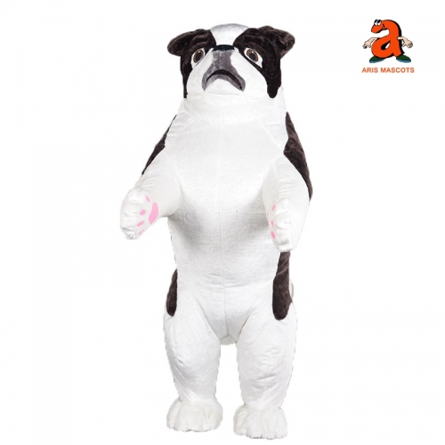 Giant Inflatable BullDog Costume Adult Size for Events, Shaggy Dog Cosplay Blow UP Dress