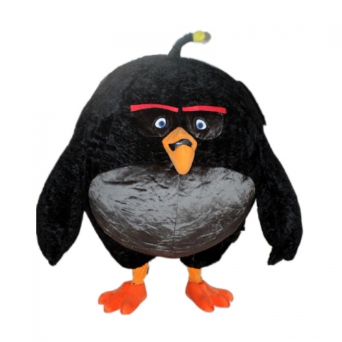 2m Realistic Inflatable Black Bird Costume Adult Full Walking Mascot Blow Up Halloween Fancy Dress