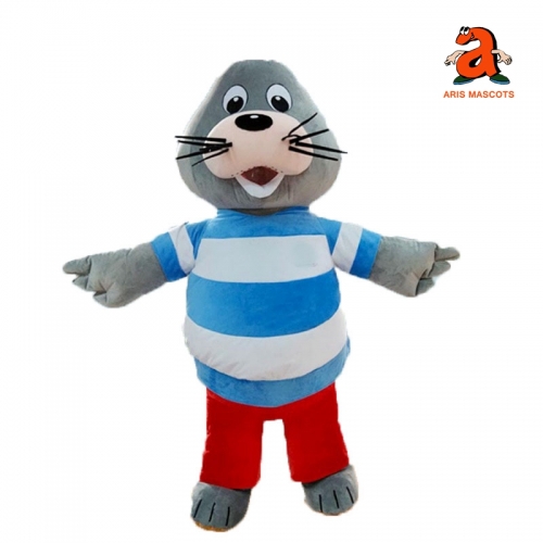 2m Inflatable Sea Lion Costume Adult Mascot Suit Walking Cosplay Fancy Dress Ocean Animal Character Blow Up Suit