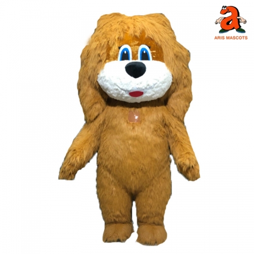 Animal Mascot Inflated Lion Costume Funny Full Body Walking Mascot Plush Fursuit for Events