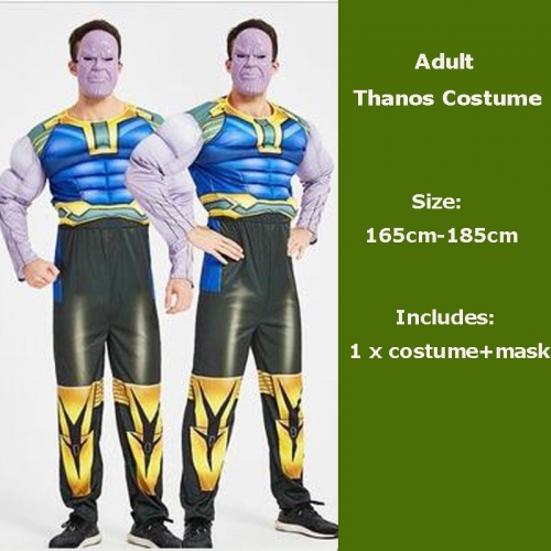 Thanos Costume For Adults Superhero Cosplay Fancy Dress Halloween Suit