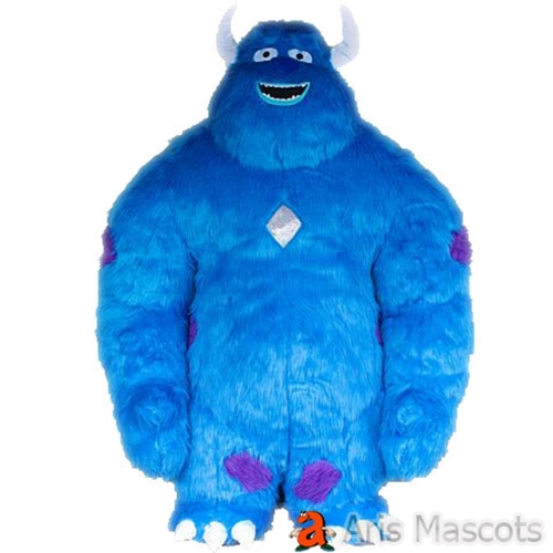 Giant Inflatable Blue Sully Monster Costume for Entertainment Funny Animal Blow Up Furry Mascot Suit
