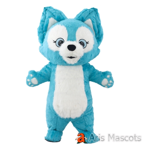 2m/2.6m Inflatable Fox Mascot Costume Adult Funny Furry Animal Cosplay Dress Blow Up Suit
